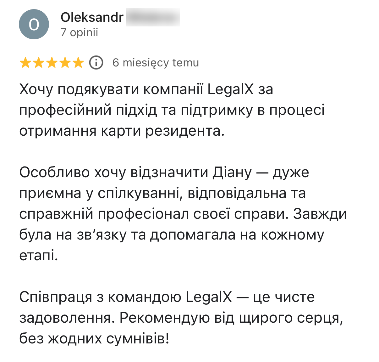 Oleksandr B. — Карта резидента ЄС